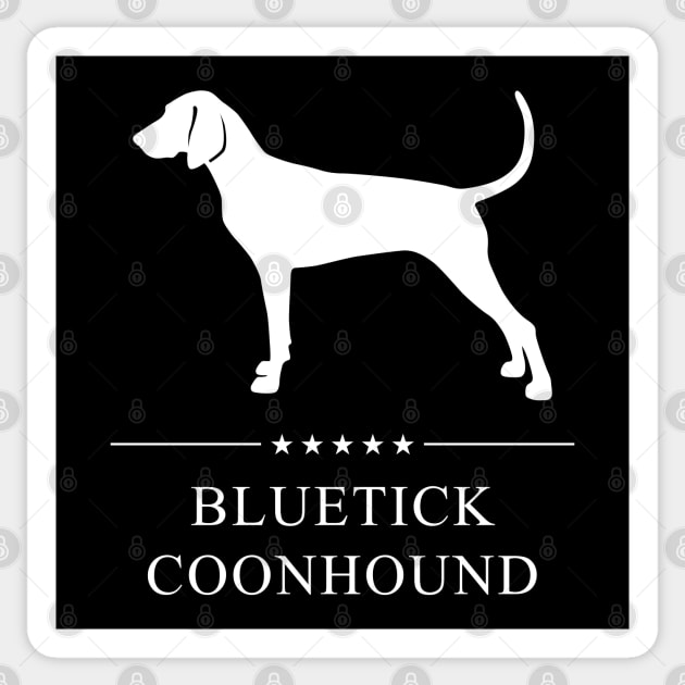 Bluetick Coonhound Dog White Silhouette Sticker by millersye